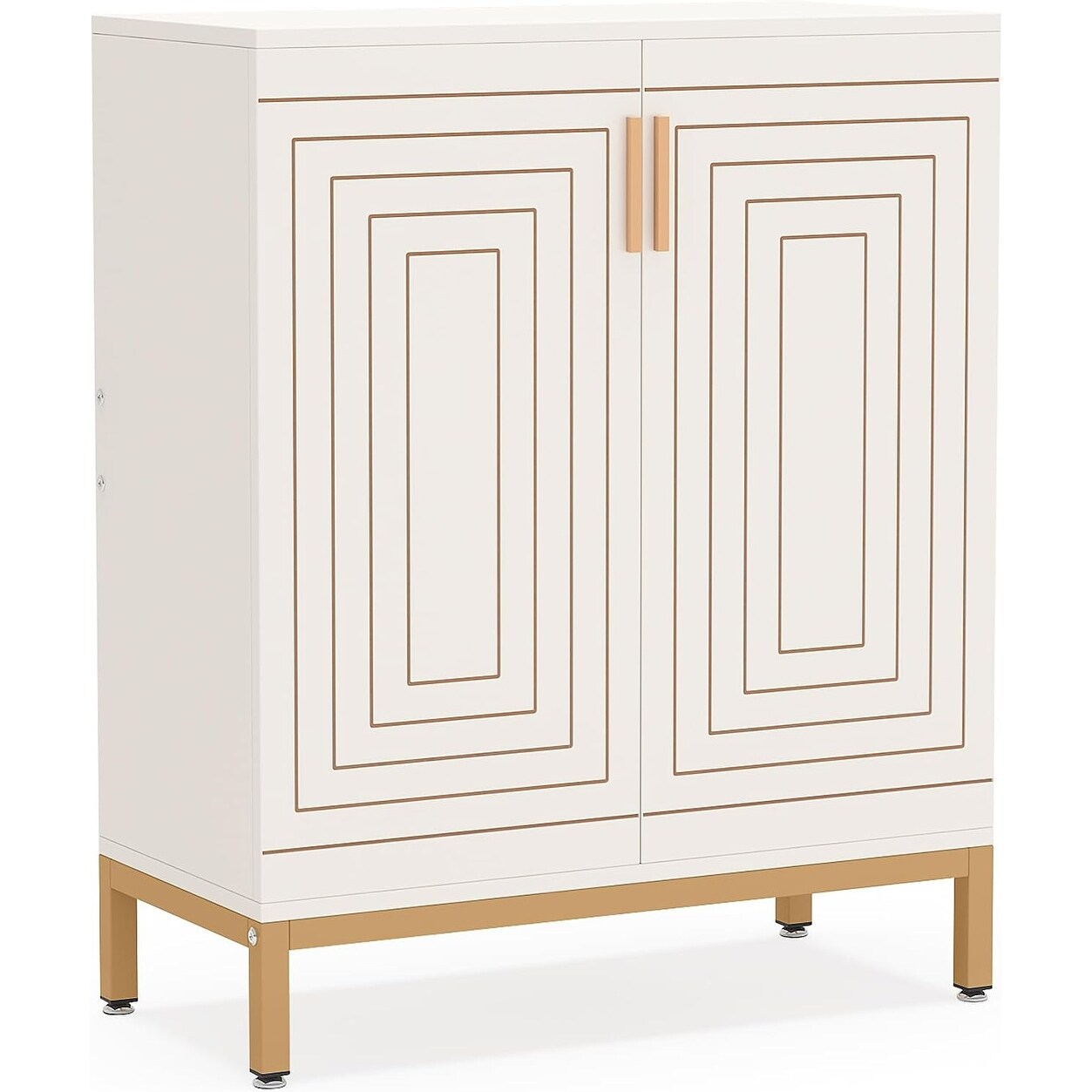 Mobiletto portascarpe moderno con ante per 20 paia di scarpe, portascarpe indipendente a 6 ripiani per ingresso