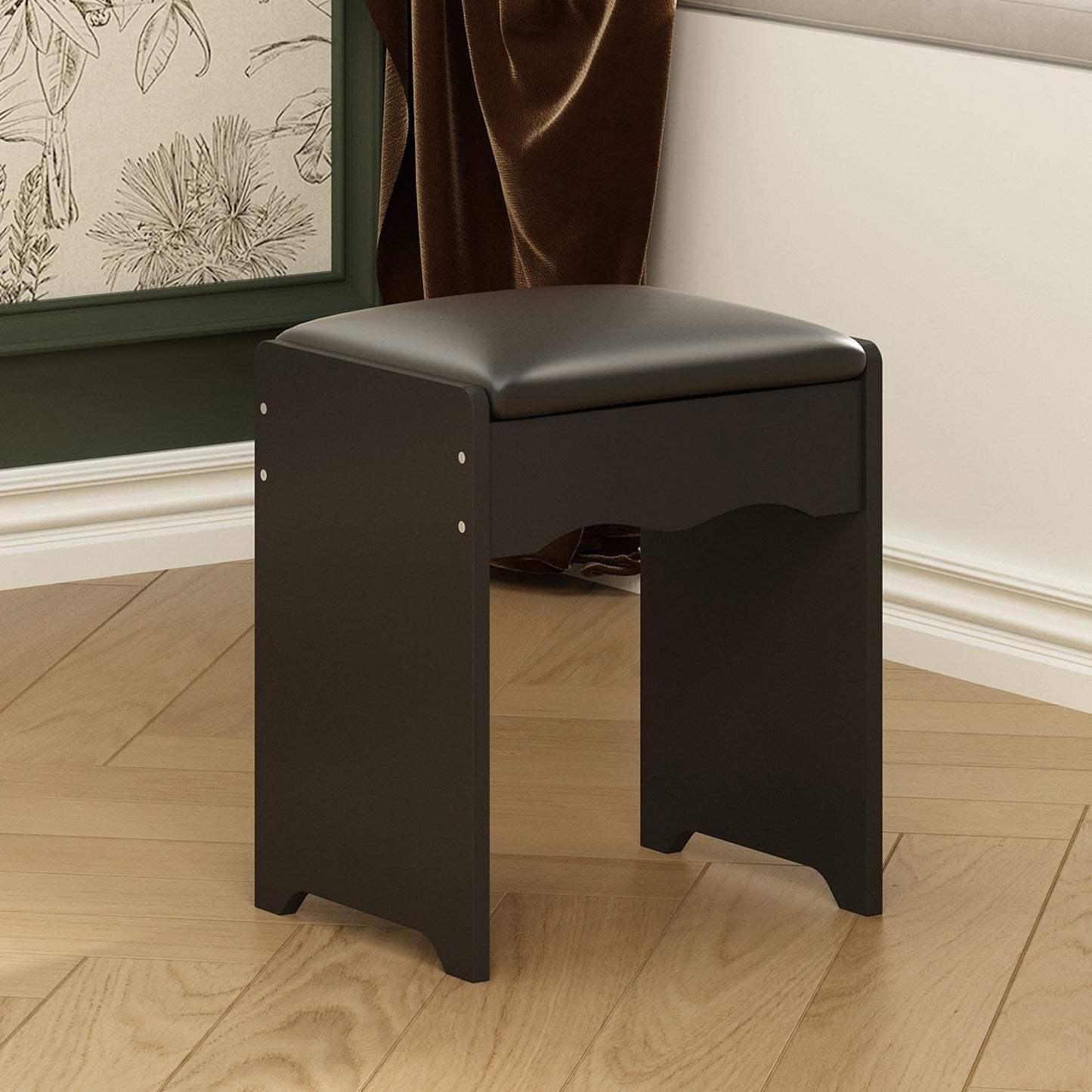 Mobiletto da trucco da 39,4'' con sgabello e specchio