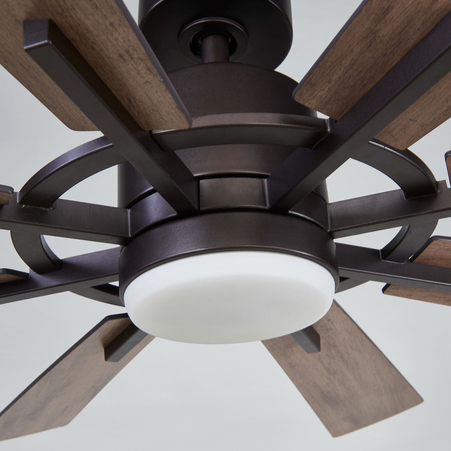 Ventilatore da soffitto a forma di mulino a vento in bronzo oliato da 60 pollici con luce e telecomando
