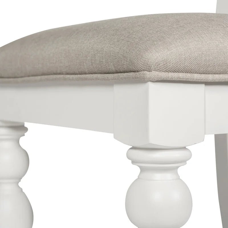 Set da tavolo rettangolare Summer House Oyster White da 7 pezzi