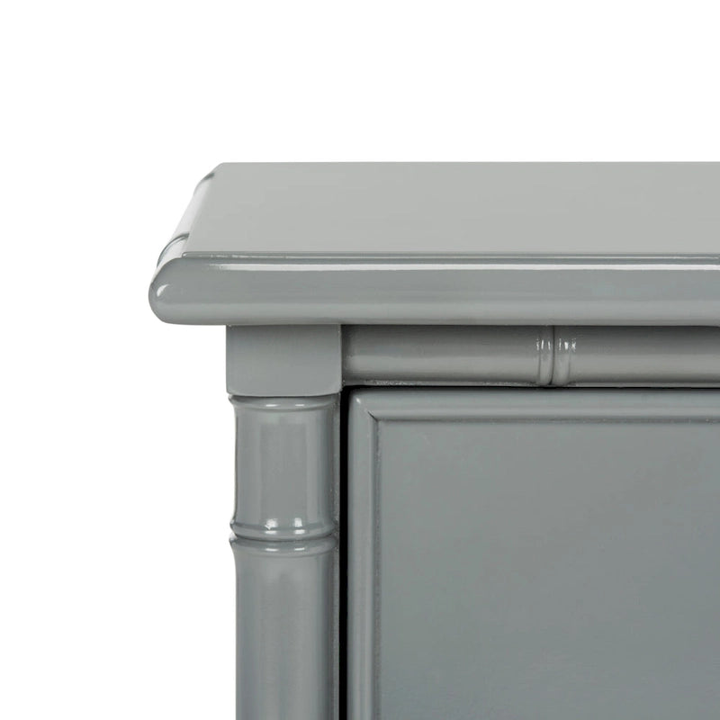 Comodino moderno in bambù blu navy a 3 cassetti Jasmyne di SAFAVIEH