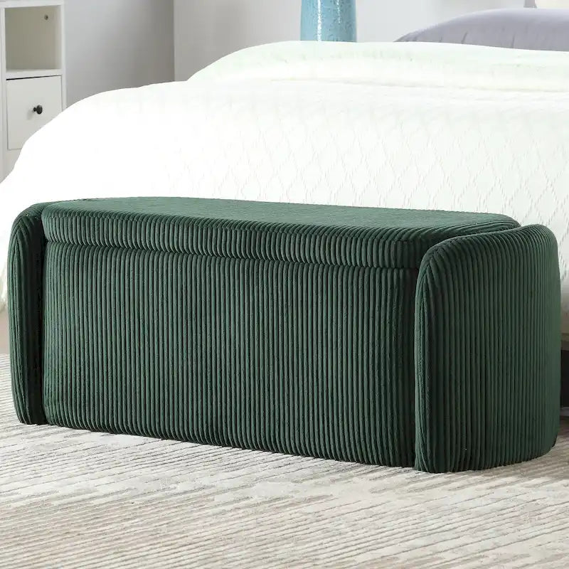 Pouf contenitore imbottito in tessuto per ingresso