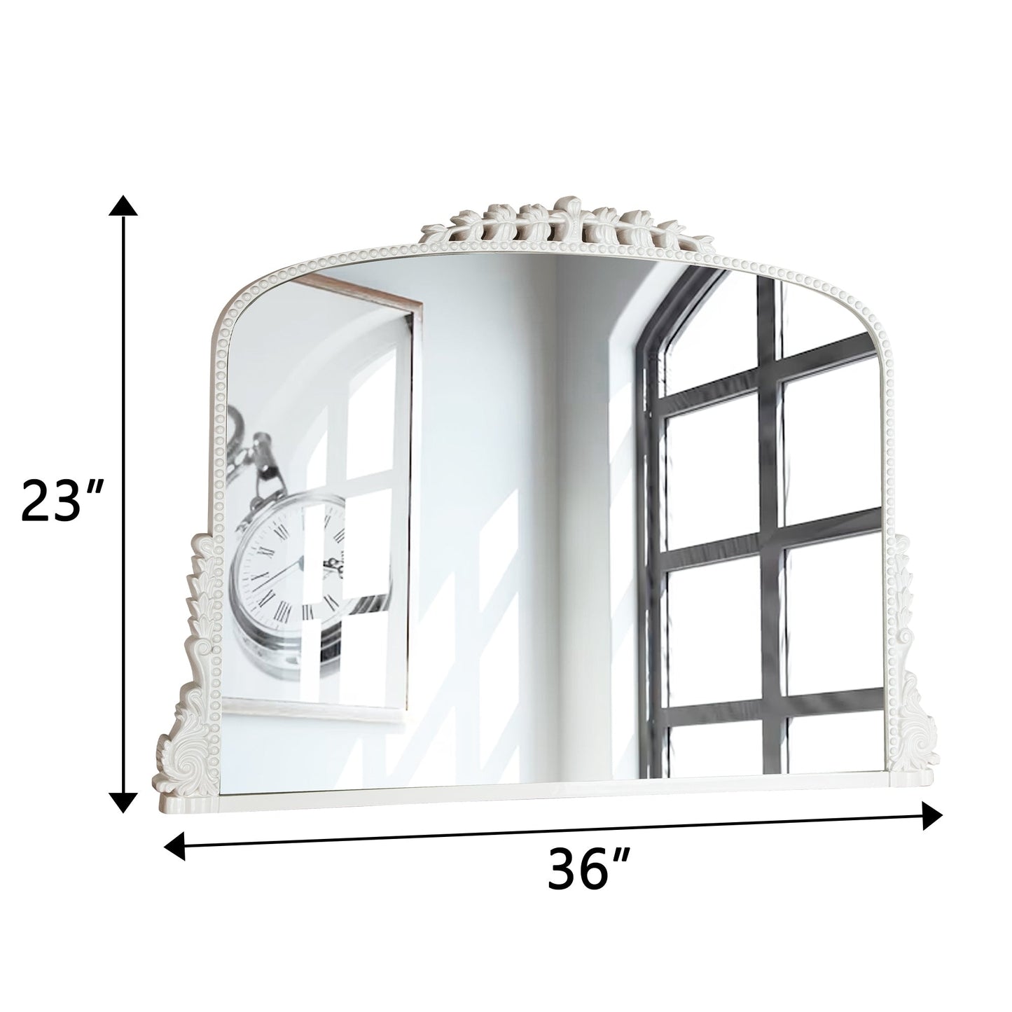 Specchio da parete ad arco, specchi decorativi barocchi - 36×23