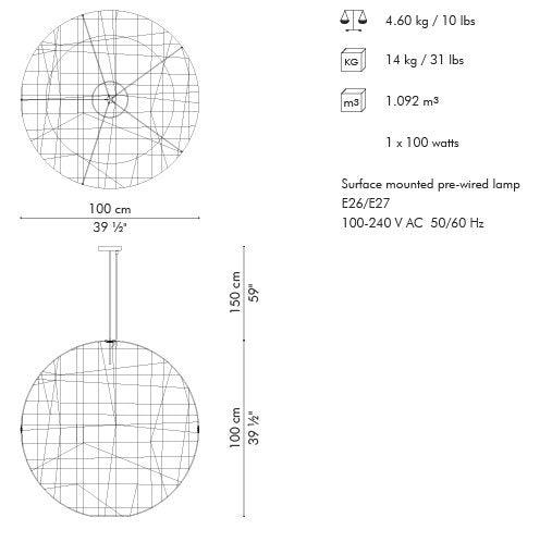 LAMPADA A SOSPENSIONE CUC ME (ROTONDA GRANDE)