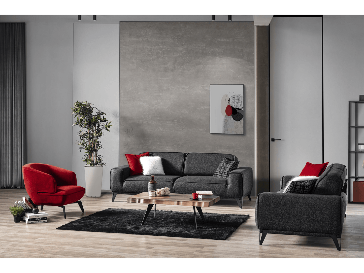 Poltrona Mersin Accent rossa