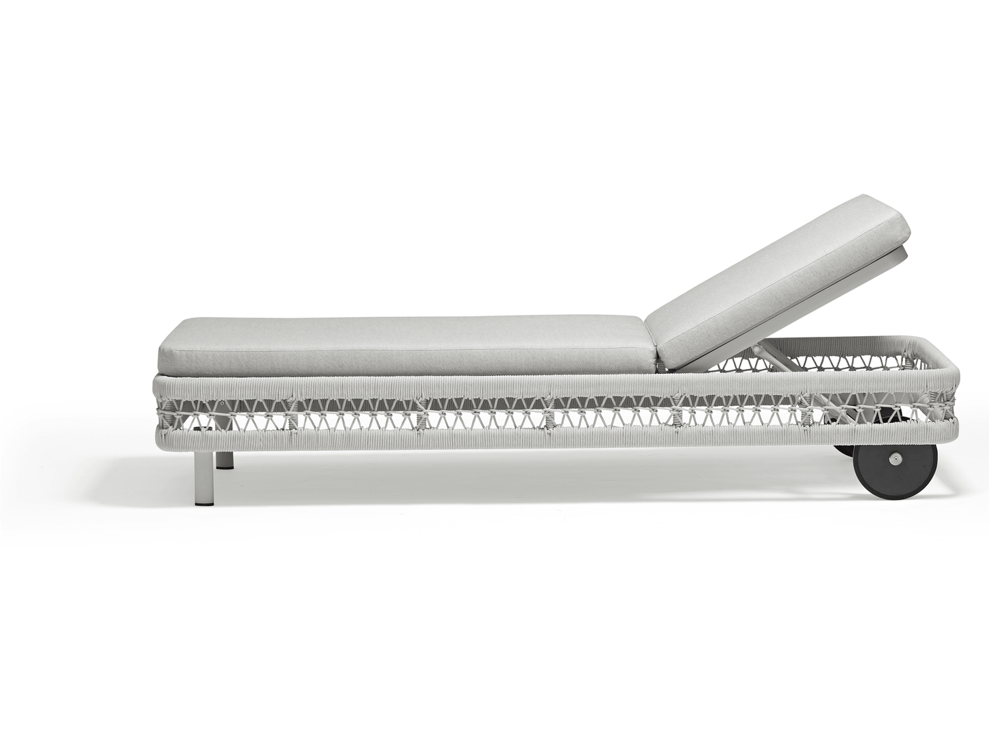 Chaise longue Amberly in grigio chiaro