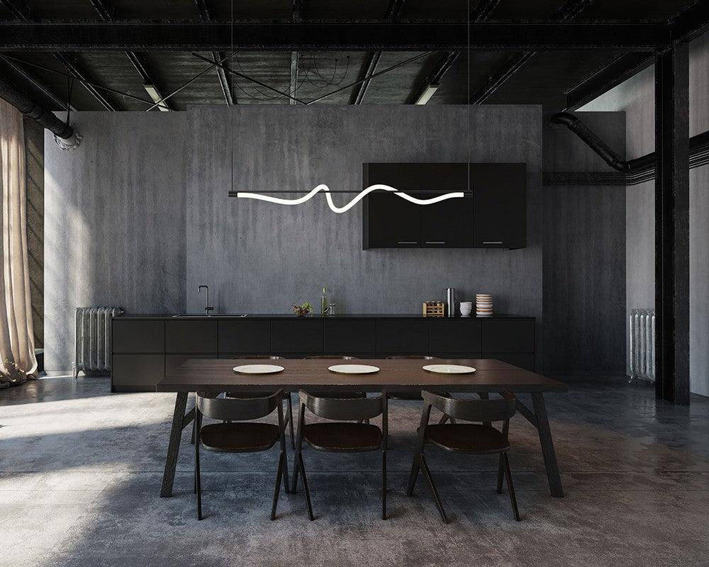 Lampadario arricciato