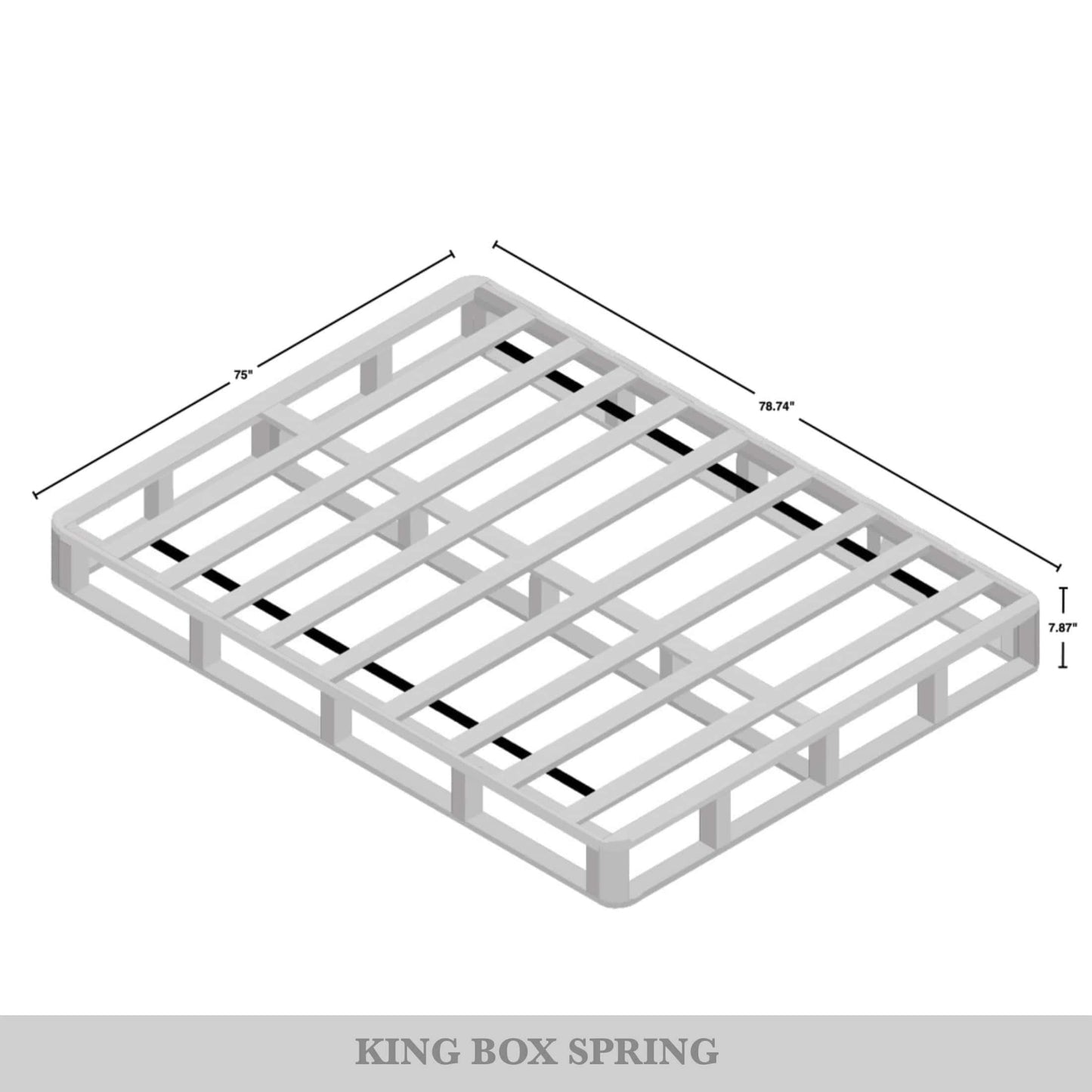 Fondazione per box spring in legno massello CraftPorch da 8 pollici con doghe in legno
