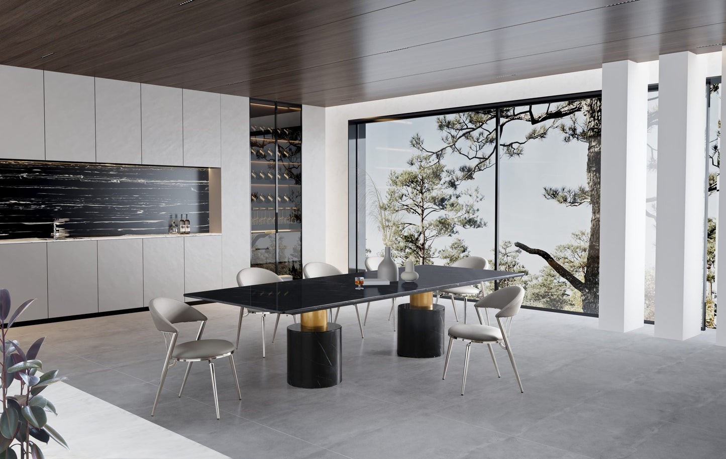 Tavolo da pranzo in marmo di Croazia