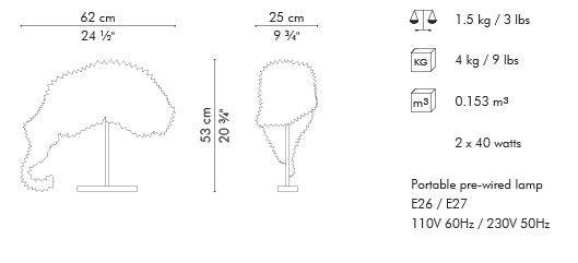 Lampada da tavolo a coda di drago