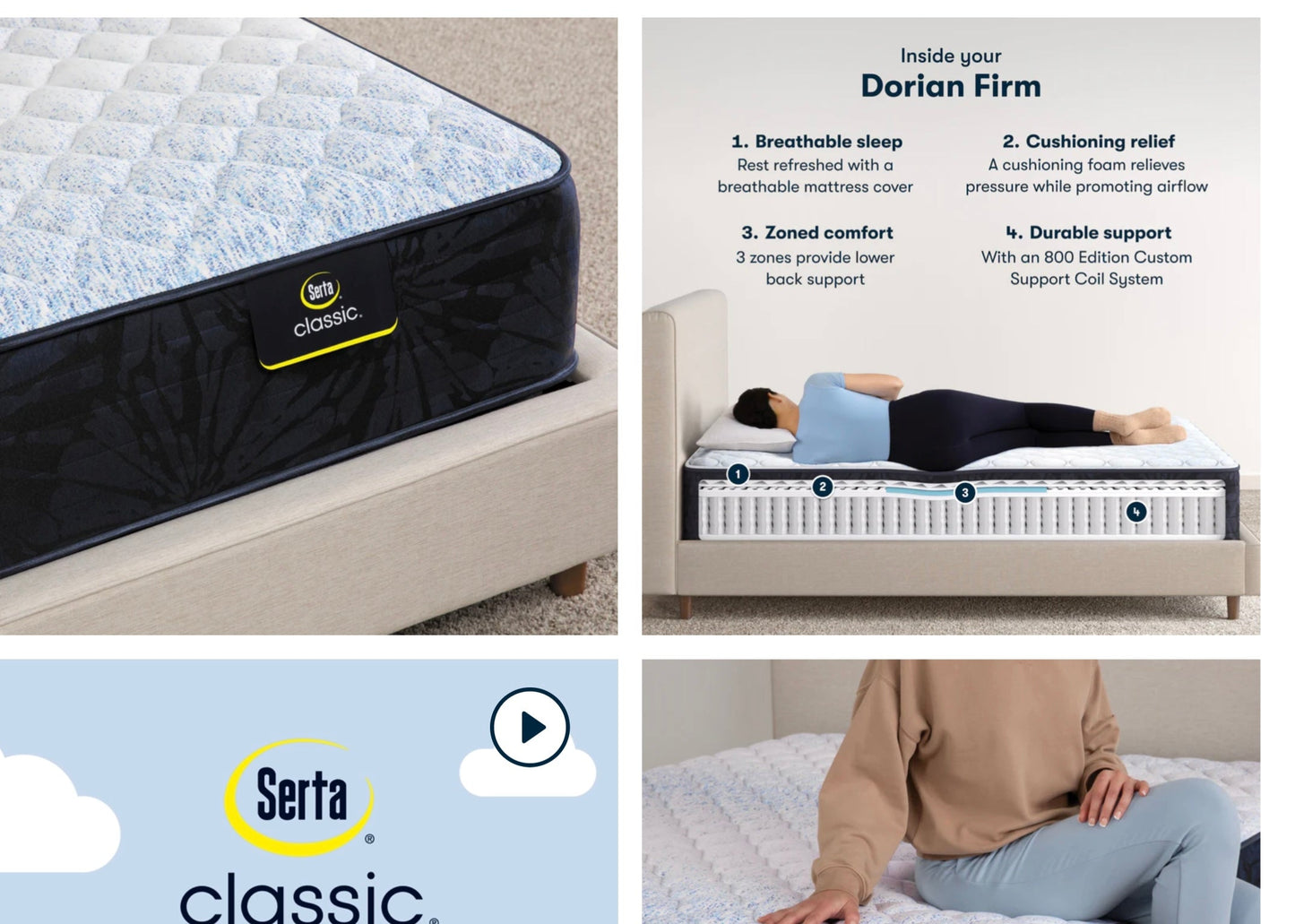 Materasso classico Serta - king size - standard rigido