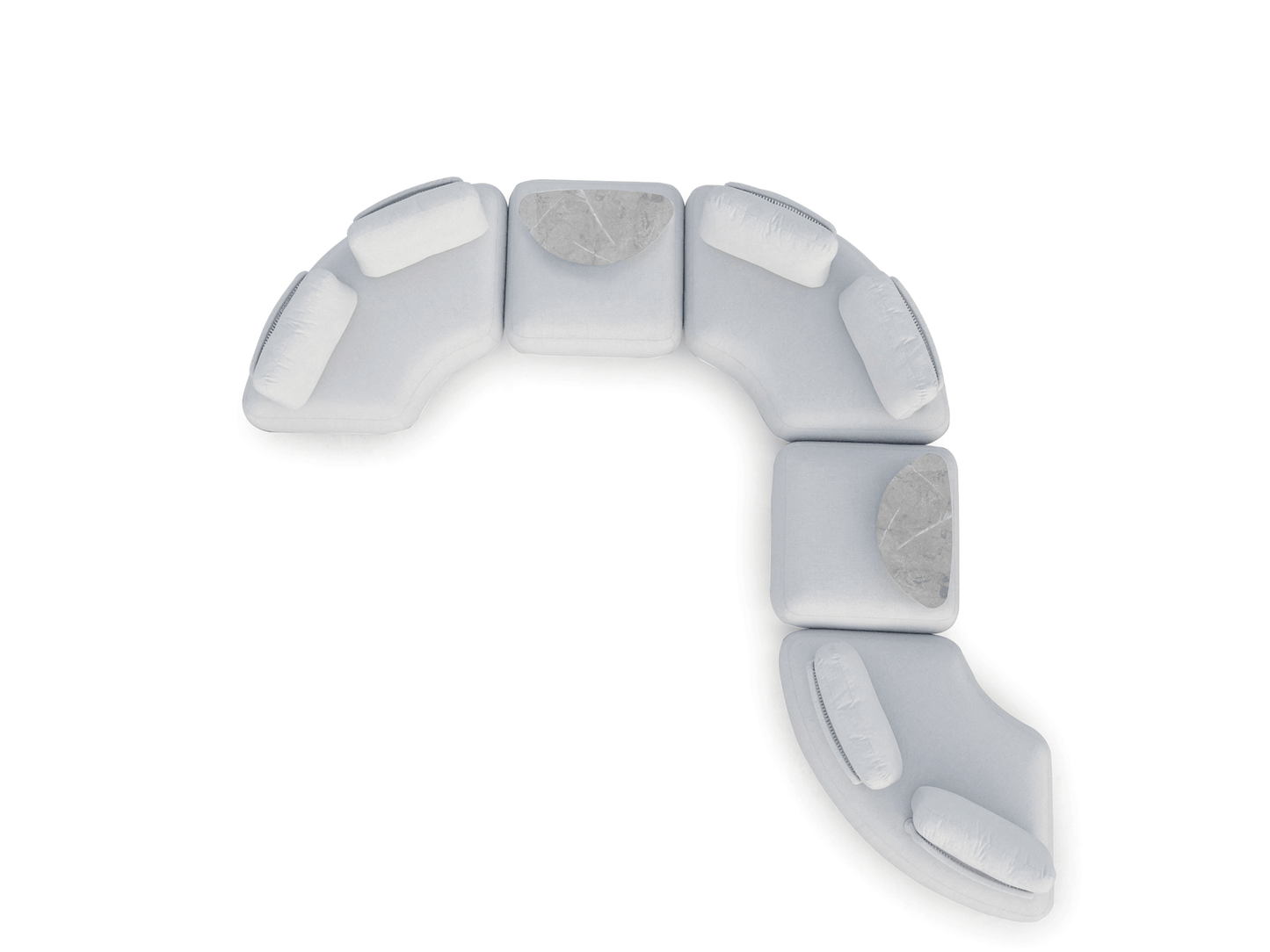 Divano angolare curvo Madi