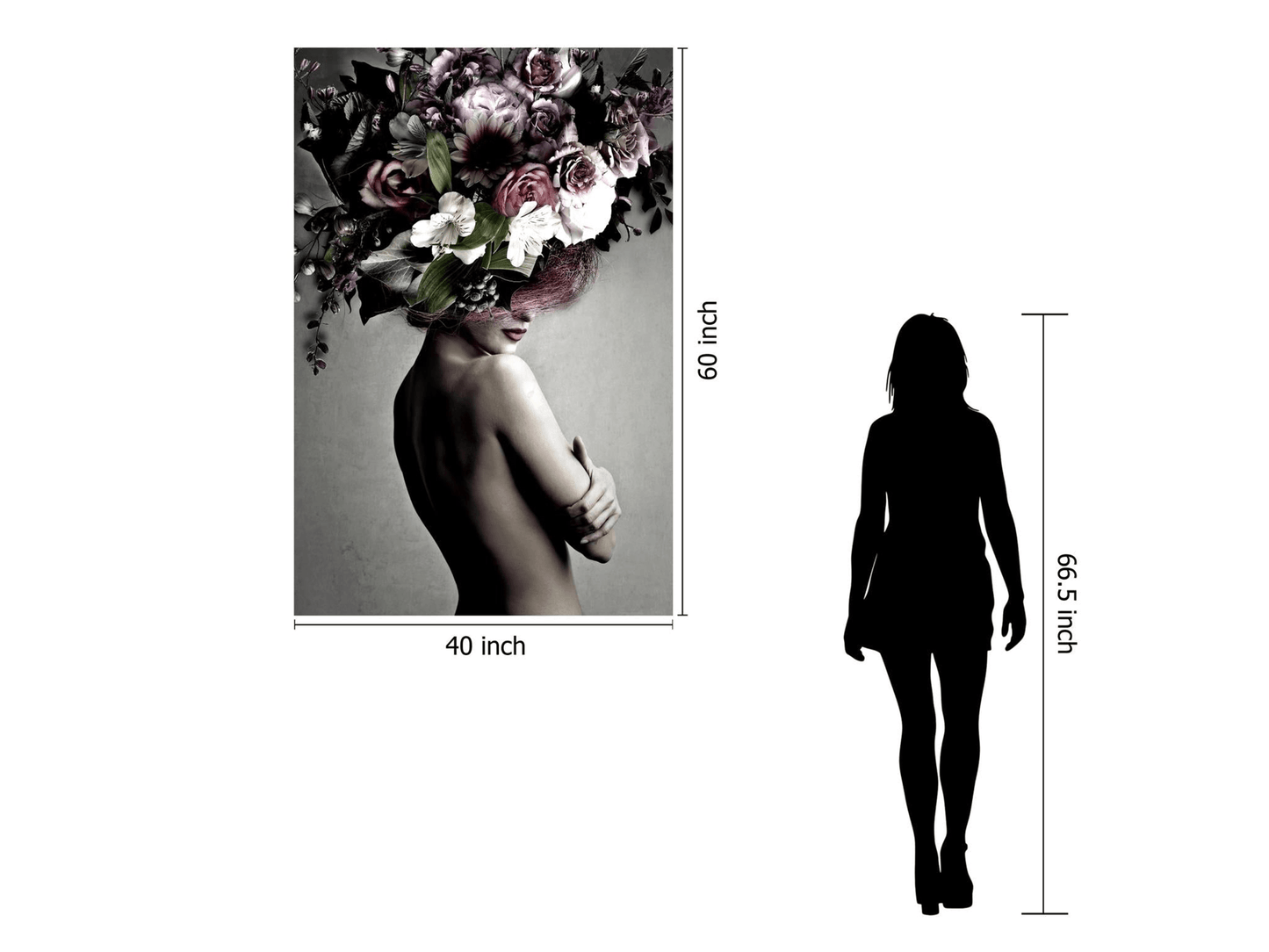 Copricapo floreale in vetro