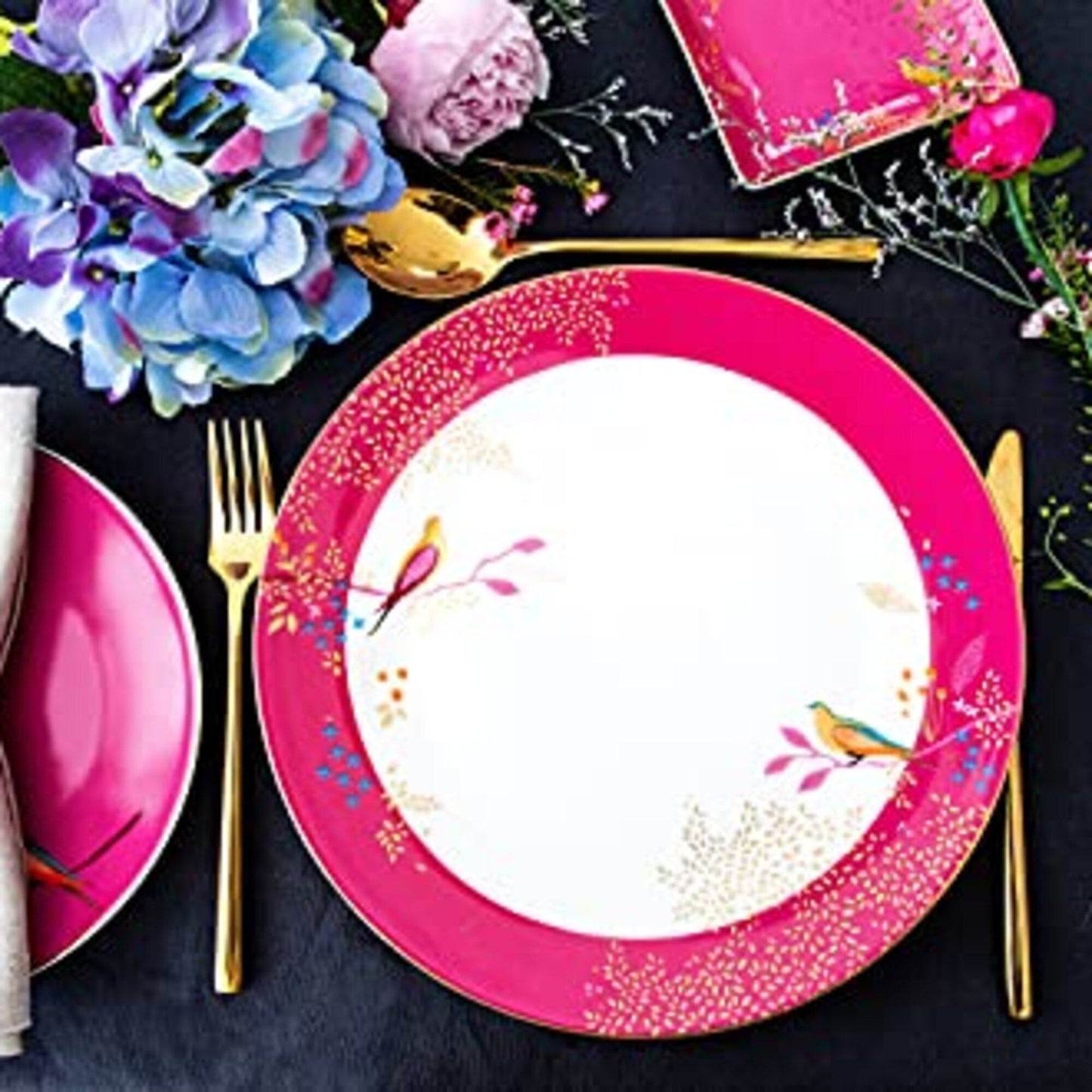 Set di stoviglie da 12 pezzi Sara Miller London Chelsea: 11 piatti piani, 8 piatti da portata, 6 ciotole