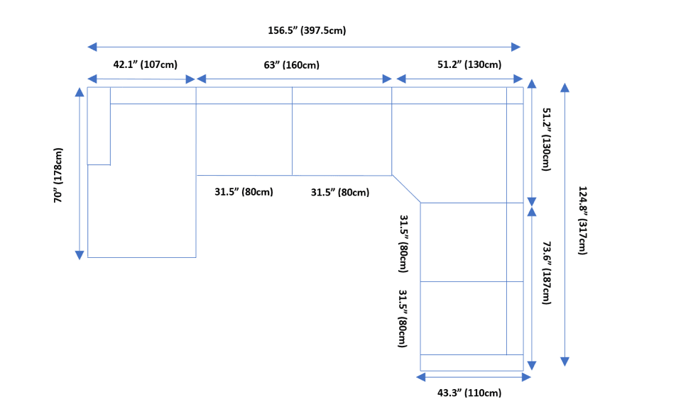 Divano componibile in pelle Gamma