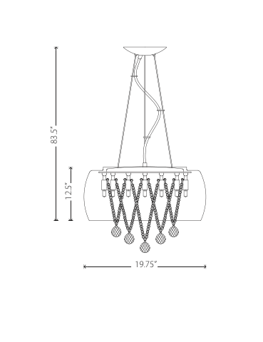 Lampada a sospensione ad acqua