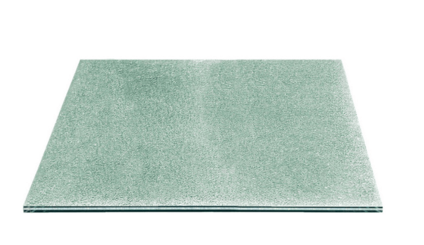 Piano in vetro craquelé quadrato da 60 cm