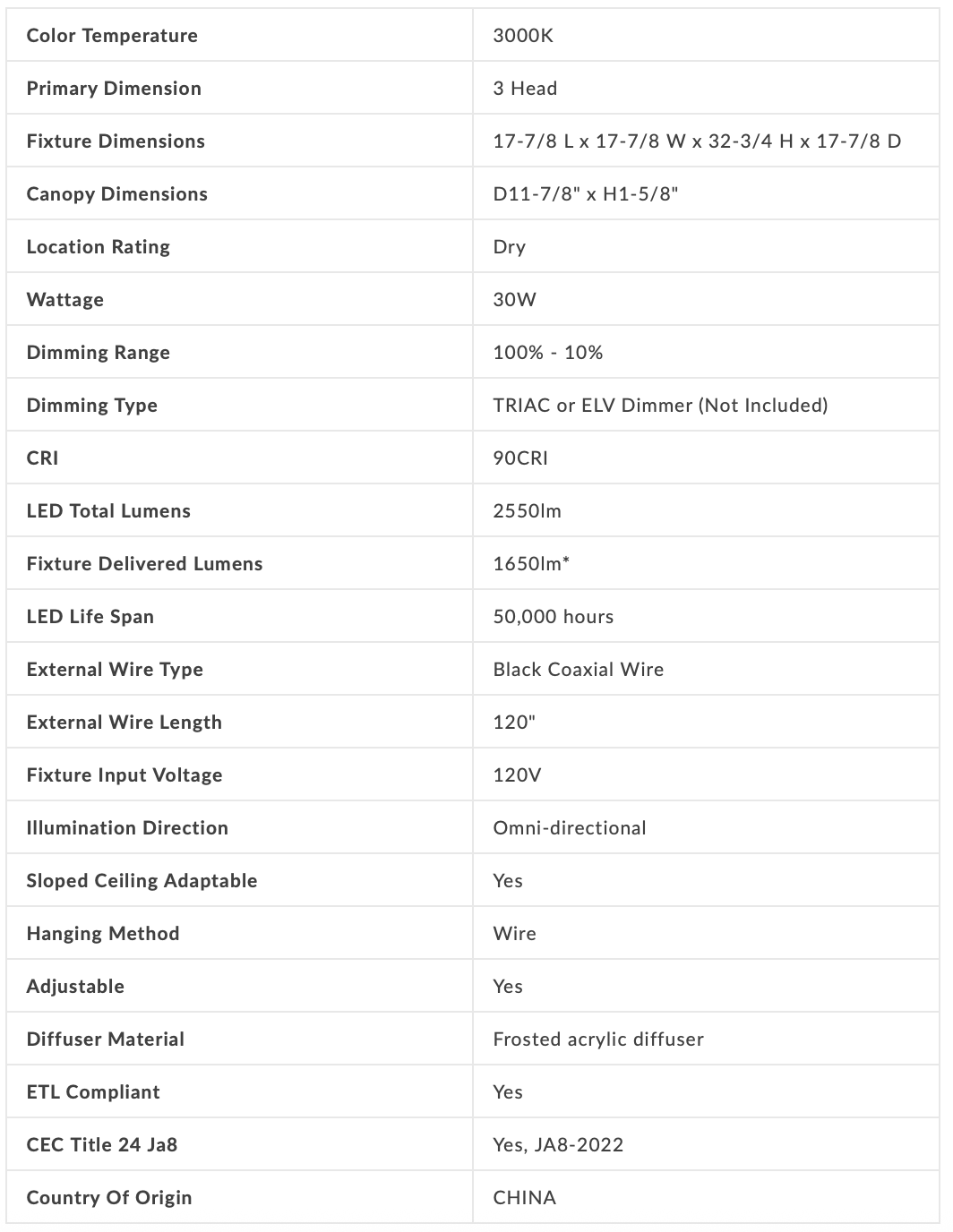 Lampada a sospensione Hera a 3 luci