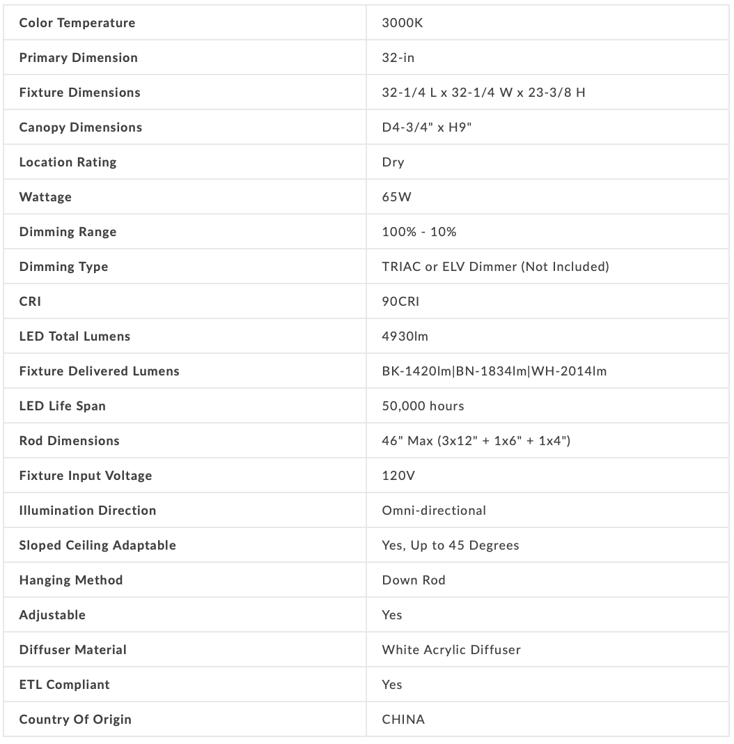 Pendente Starburst da 32 pollici