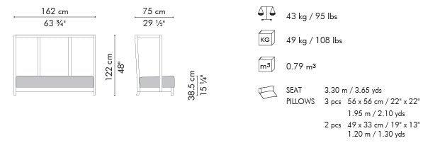 DIVANO A DUE POSTI CON SCHIENALE ALTO SUZY WONG