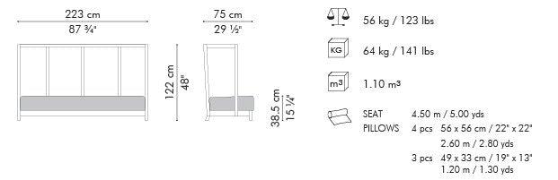 DIVANO SUZY WONG SCHIENALE ALTO