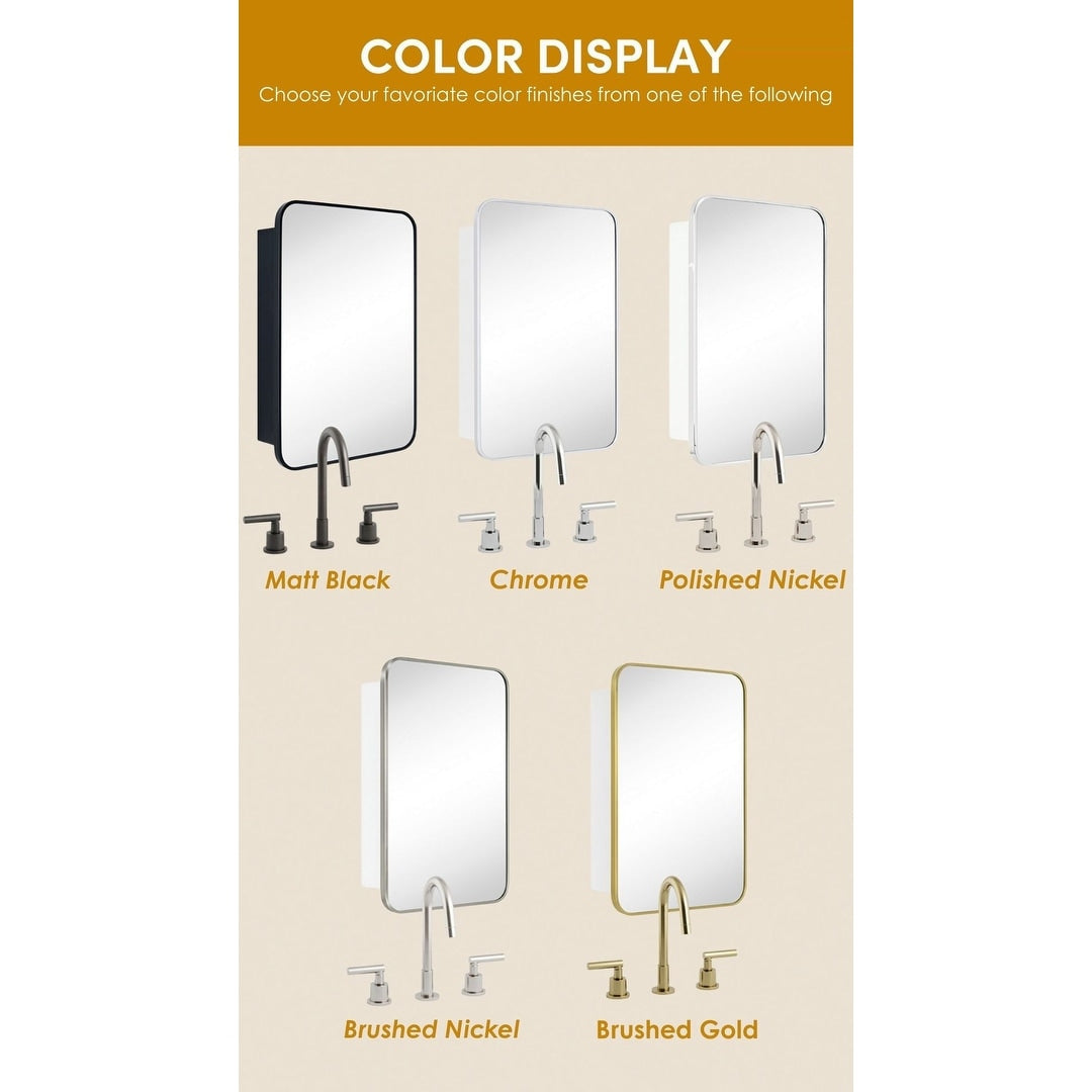 Armadietto per medicinali con cornice da incasso o da superficie TEHOME Garnes con ripiani regolabili