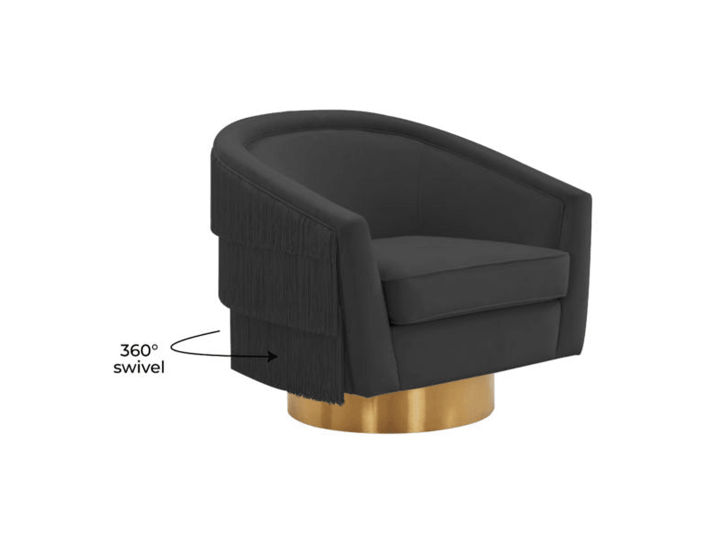 Poltrona in velluto Flapper