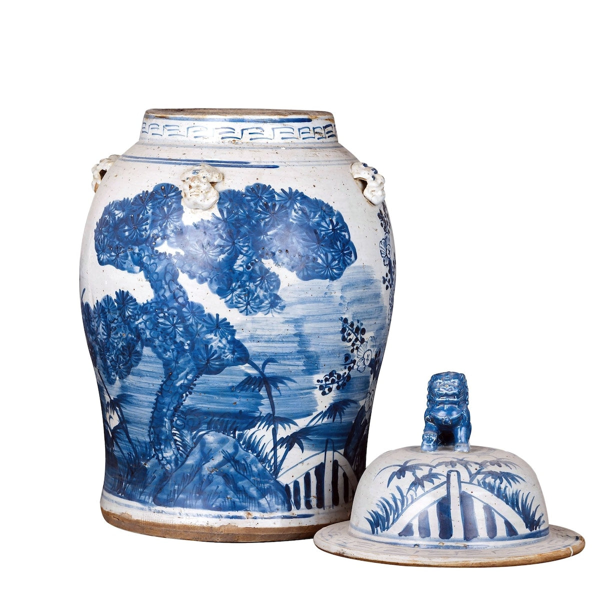 Barattolo da tempio vintage con motivo a pino - Grande