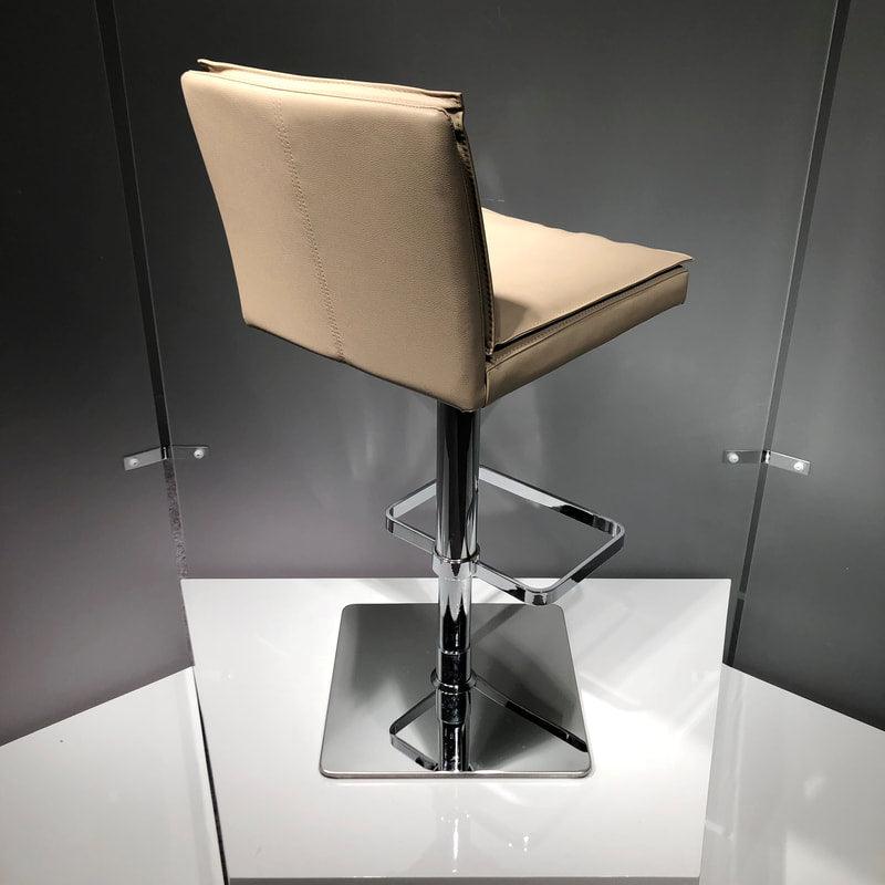 Sgabello da bar idraulico Amalfi - Bianco