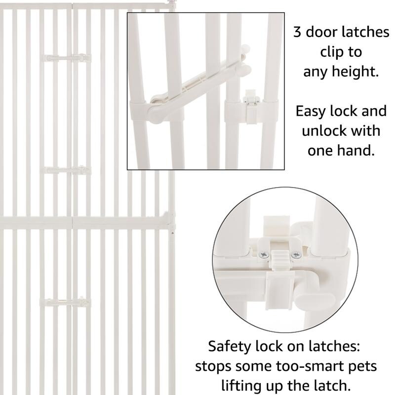 Cancelletto per gatti unipaws Extra Tall Pet Gate 74 pollici di altezza con serrature per porte
