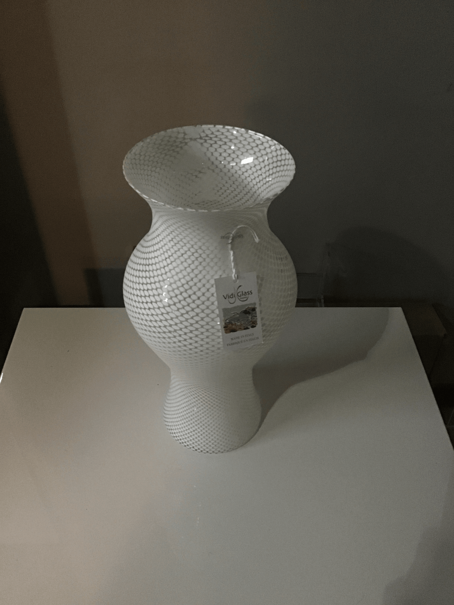 Vaso in vetro Vidi, bianco