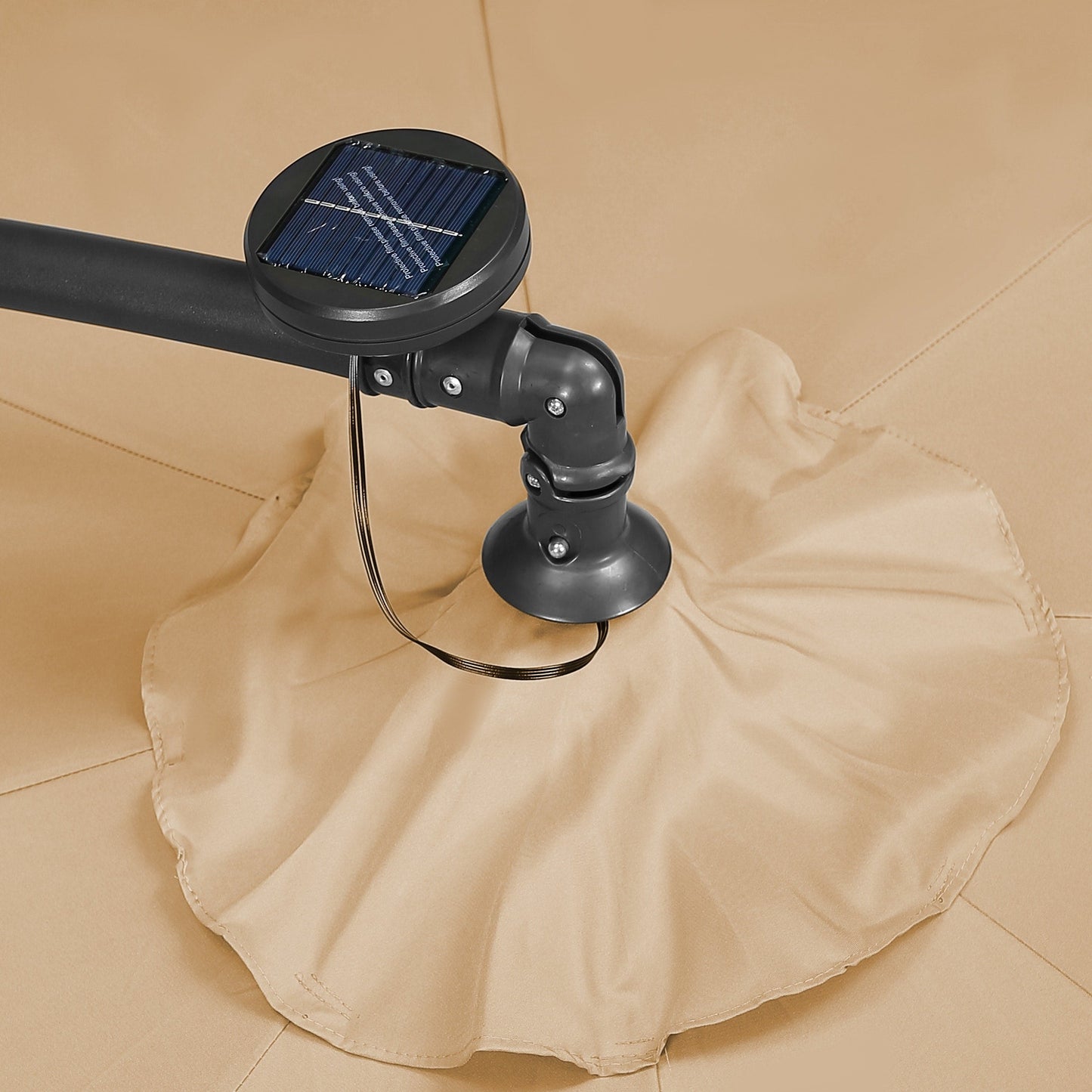 Ombrellone da giardino illuminato a energia solare da 10 piedi con base