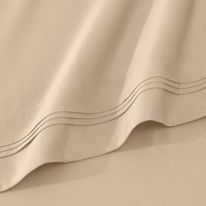 Set di lenzuola in cotone egiziano di qualità superiore, con tasche profonde e tinta unita, 1000 fili