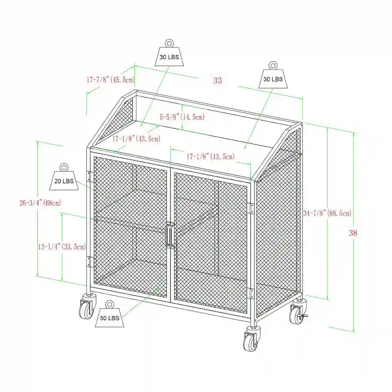 Mobile bar in rete industriale Middlebrook Pierpont