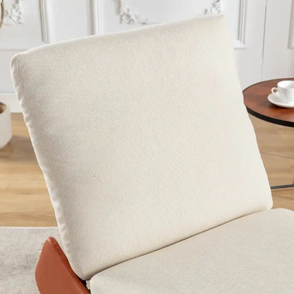 Poltrona a dondolo moderna reclinabile con poggiapiedi GDFStudio