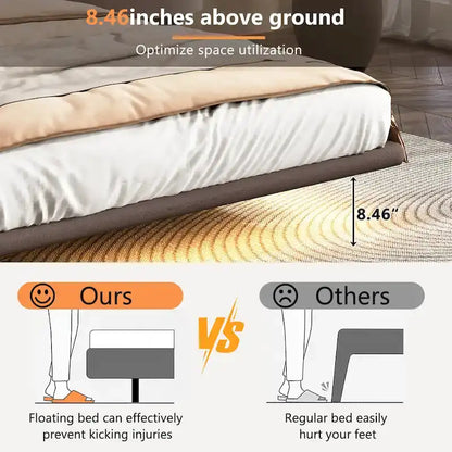 Set testiera e giroletto moderno imbottito in pelle Korli con illuminazione a LED di Christopher Knight Home