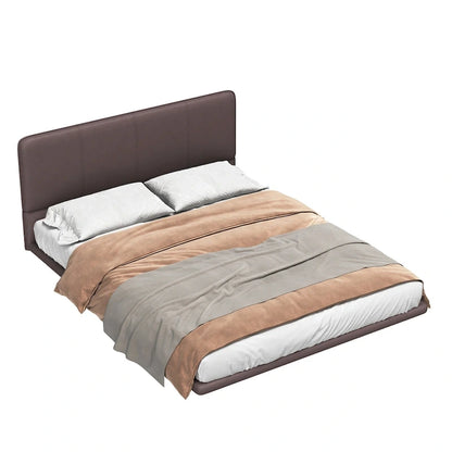 Set testiera e giroletto moderno imbottito in pelle Korli con illuminazione a LED di Christopher Knight Home