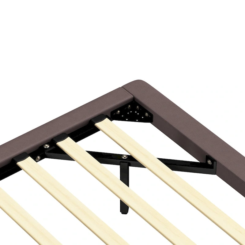 Set testiera e giroletto moderno imbottito in pelle Korli con illuminazione a LED di Christopher Knight Home