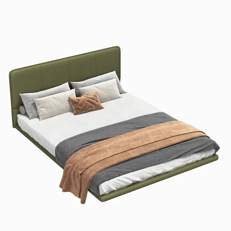 Set testiera e giroletto moderno imbottito in pelle Korli con illuminazione a LED di Christopher Knight Home