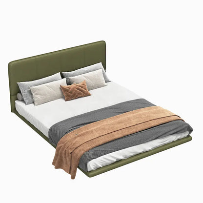 Set testiera e giroletto moderno imbottito in pelle Korli con illuminazione a LED di Christopher Knight Home