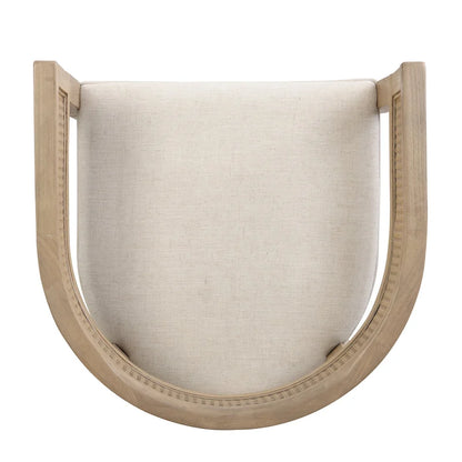 Set da pranzo Lythor da 7 pezzi con sedute imbottite, intreccio in canna di rattan, legno di caucciù di Christopher Knight Home