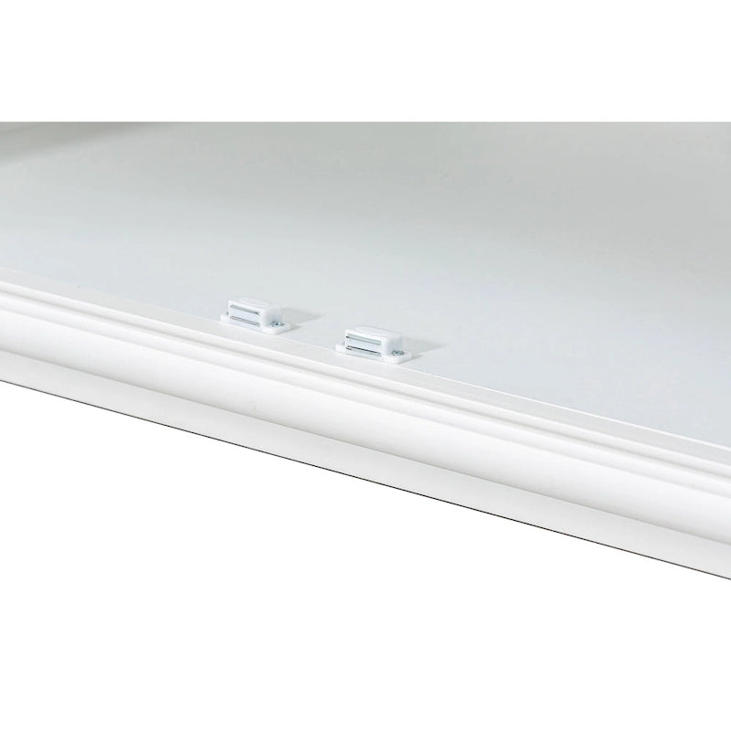 Vetrina alta da 75,25 pollici con doppie ante in vetro temperato, credenza in stile tradizionale per soggiorno, cucina, casa