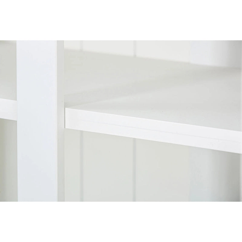 Vetrina alta da 75,25 pollici con doppie ante in vetro temperato, credenza in stile tradizionale per soggiorno, cucina, casa