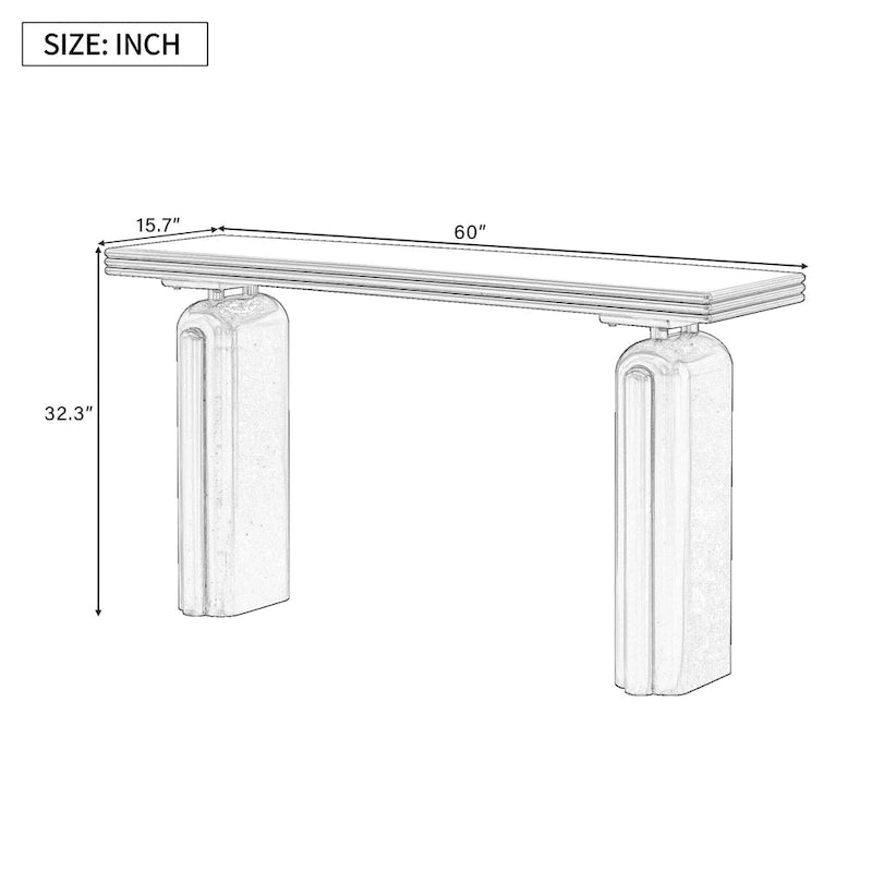 Tavolo consolle Roomfitters Accent Chic, design elegante e lussuoso per ingresso, corridoio, soggiorno