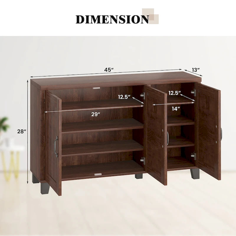 Credenza credenza a 3 ante Costway