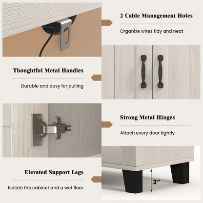 Credenza credenza a 3 ante Costway