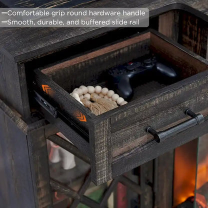 Mobile TV con camino per TV da 80 pollici, centro di intrattenimento, console multimediale