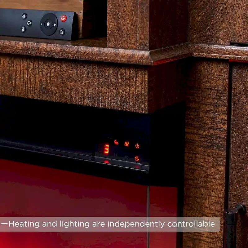 Mobile TV con camino per TV da 80 pollici, centro di intrattenimento, console multimediale