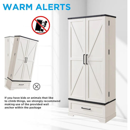 72 Mobile dispensa da cucina in stile fattoria, mobiletto alto, credenza - N/D