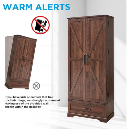 72 Mobile dispensa da cucina in stile fattoria, mobiletto alto, credenza - N/D